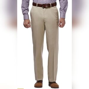 Haggar Black Label Khakis Mens Pants 34x30 Cream Color